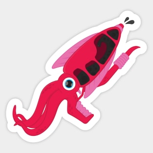 Squid Pistol Sticker